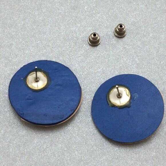 Handmade Coyote Howling at Desert Moon Polymer Clay Earrings Southwest Boho - Picture 15 of 16